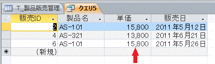 単価での抽出結果