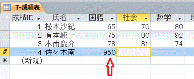 Access成績表