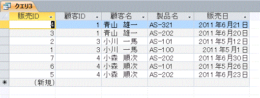 抽出前のクエリ